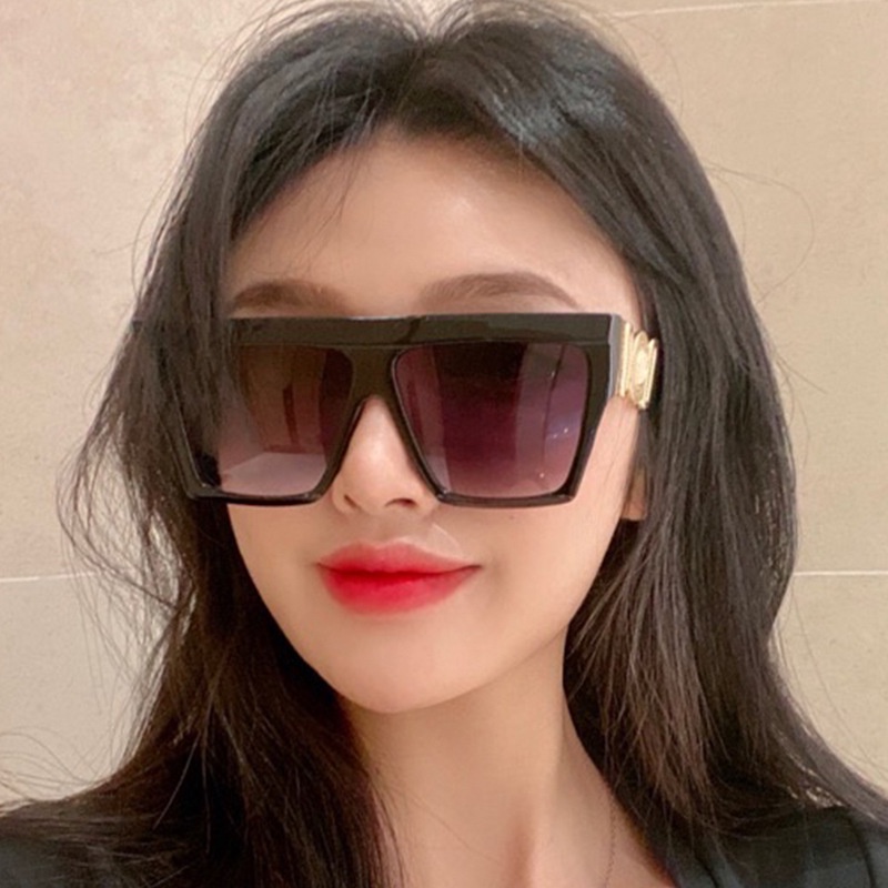 Kacamata Hitam Bingkai Besar Bentuk Kotak Gaya retro Untuk Fotografi