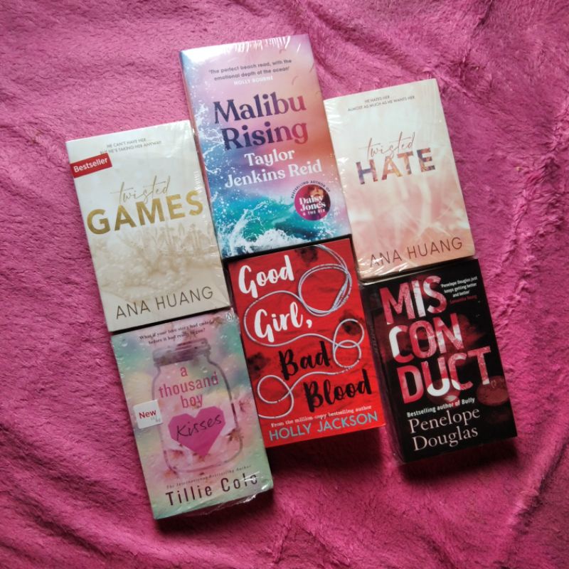 [NEW & PRELOVED] Malibu Rising HC, Twisted Games, Twisted Hate, A Thousand Boy Kisses, Good Girl, Ba