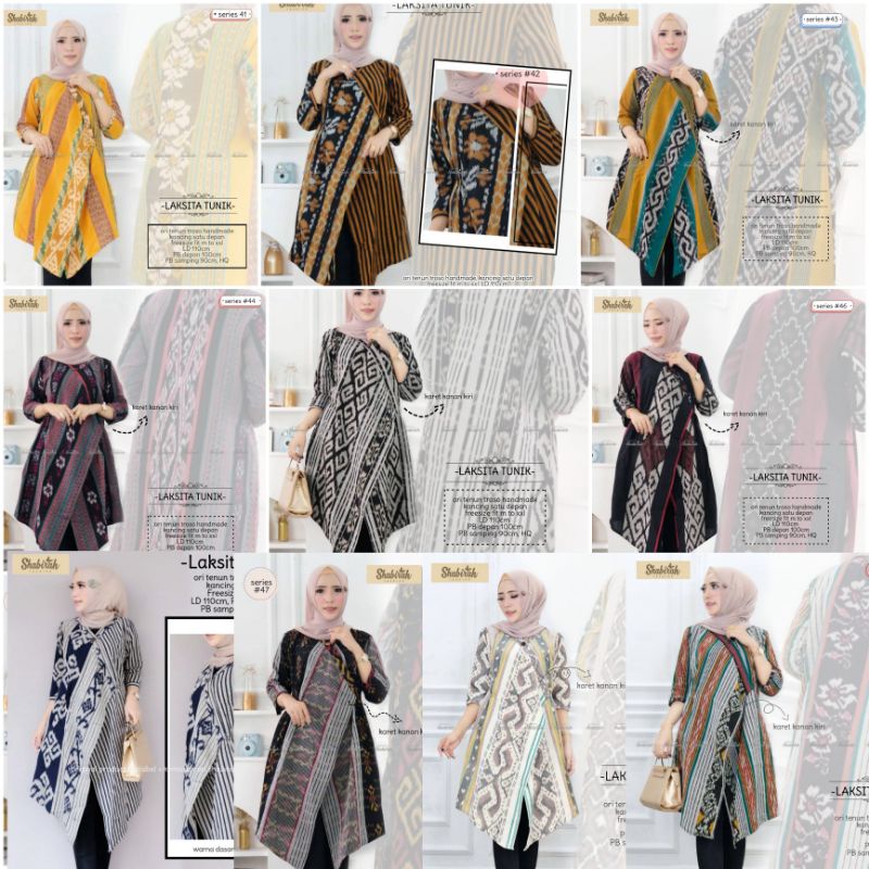 TERMURAH COD - LAKSITA TUNIK (ATASAN BATIK TENUN TROSO HANDMADE / TUNIK KEKINIAN / LONG TUNIK SOLO)