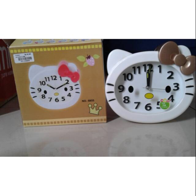 Jam Weker Kepala Hello Kitty