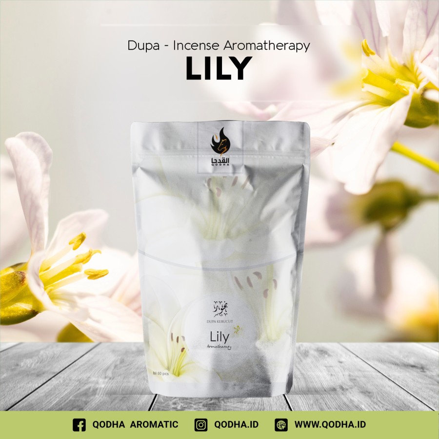 Bukhur Buhur Dupa Kerucut Aromaterapi Qodha isi 50 Pcs Aroma LILY