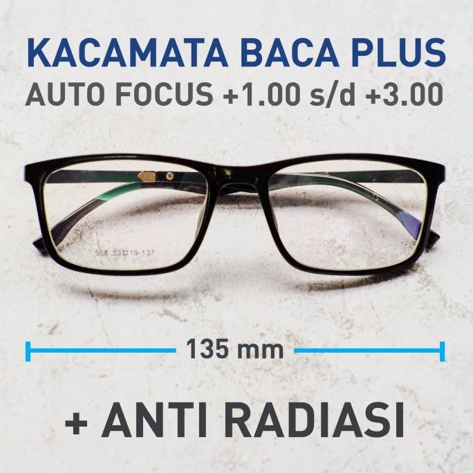 Sale Kacamata Plus Baca Autofocus Auto Menyesuaikan + Anti Radiasi -KMB 558