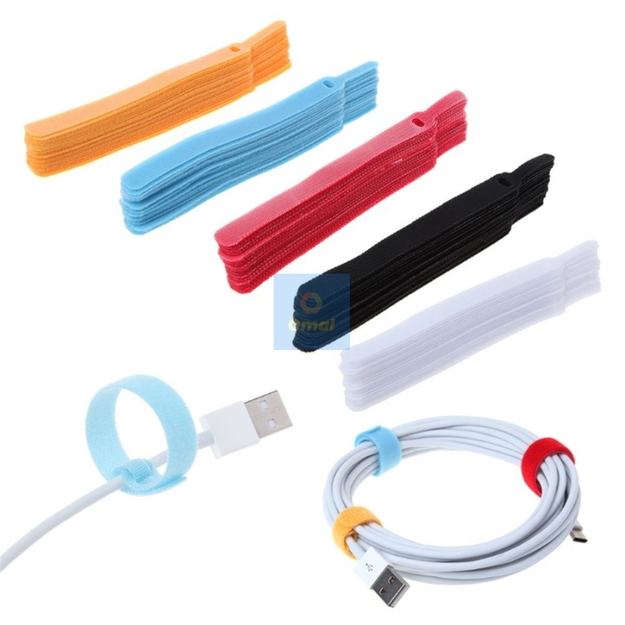 Kabel Ties Floveme Perekat Velcro Pengikat Charger HP Tali Velkro Mini