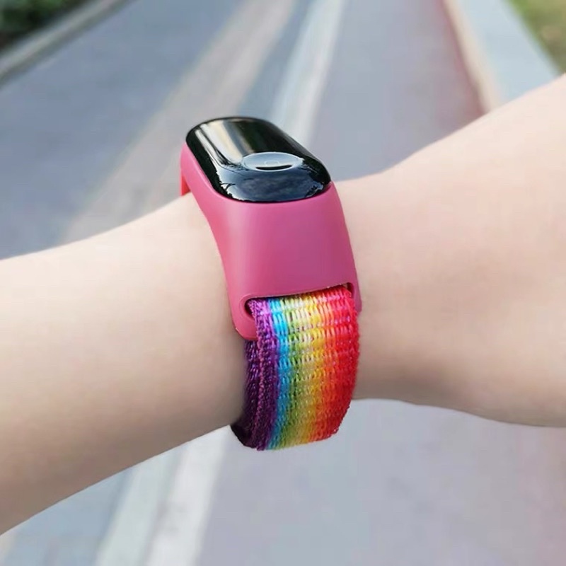 Strap Mi Band 7 6 5 3 4 Nilon Tali Pengganti Xiaomi Mi Band 7 Nilon Warna Warni