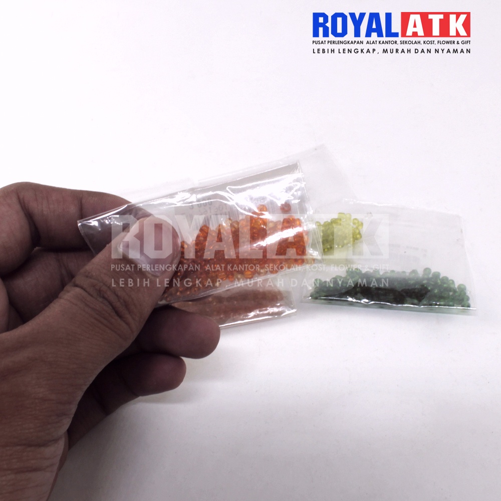 2mm Mote Pasir Kaca Transparan Payet Borci Monte Manik Manik Pasiran