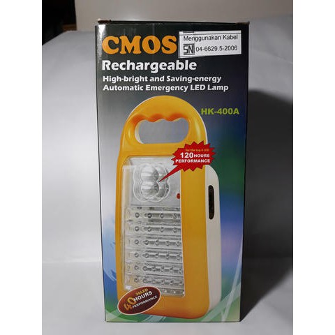 Lampu Emergency CMOS HK-400 Lampu Rechargeable CMOS HK400