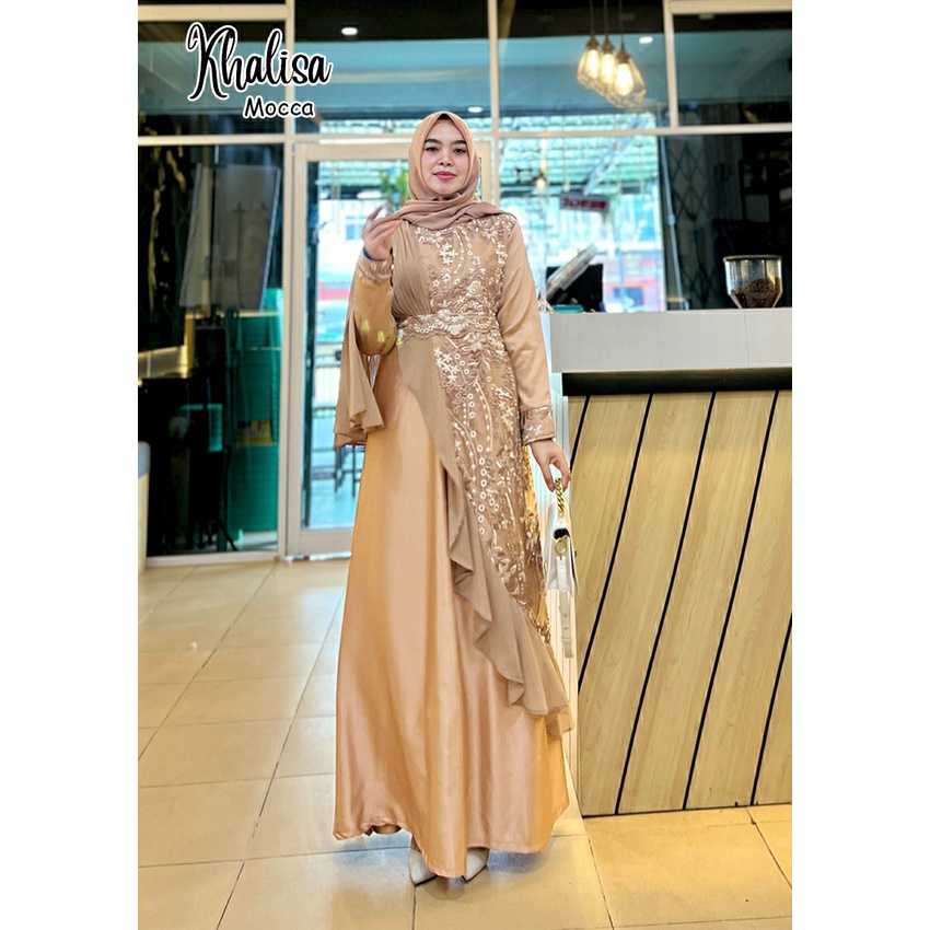 GAMIS PESTA NIKAHAN KHALISA DRESS BORDIR