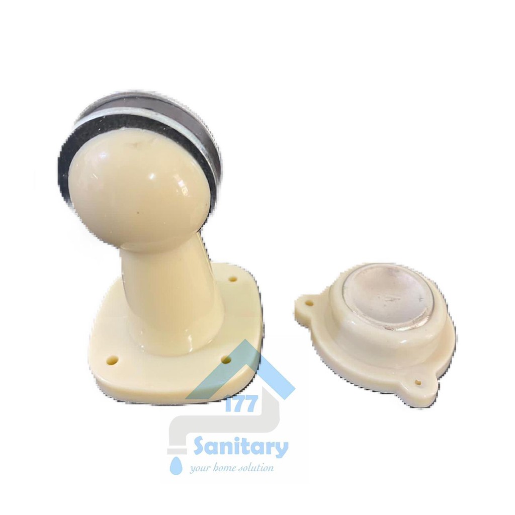 doorstop Plastik IVORY- door stop pvc penahan pintu magnet pintu door stopper ganjalan door putih gading /P7