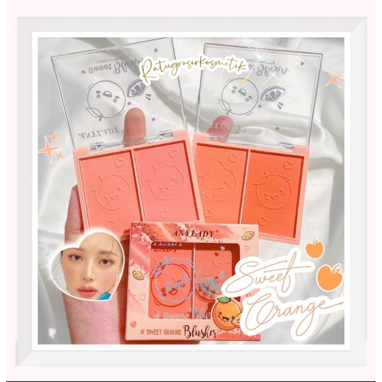 PROMO!!!BLUSHER SWEET ORANGE 2 COLORS ANYLADY NO.877/WATERMELON NO.968