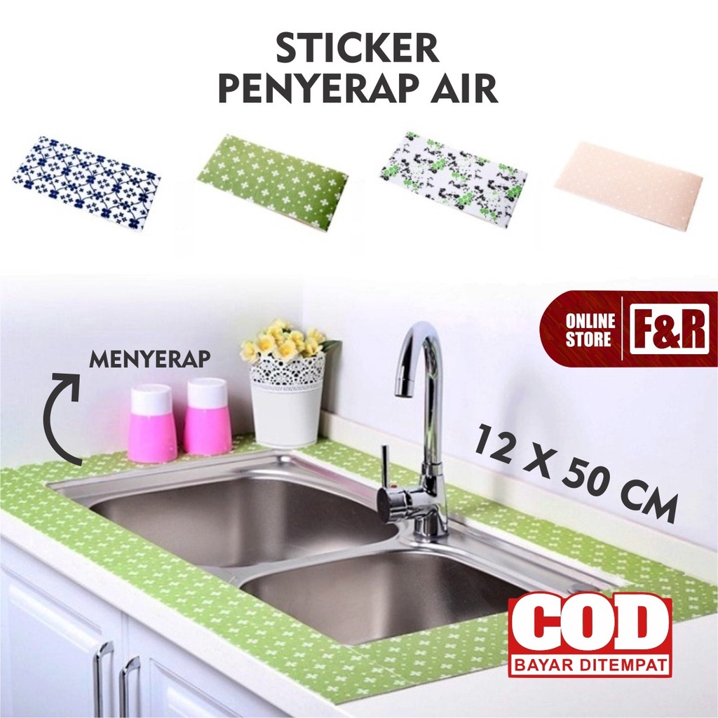 Stiker Anti Air Stiker Kain Penyerap Air Tempelan Dapur Wastafel Kloset Closet Basin Kitchen Sink