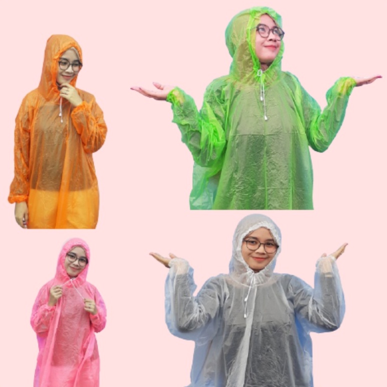 PROMO Jas Hujan Ponco Lengan Type 201 / Poncho Karet Setelan jas hujan celana lengan panjang hodie