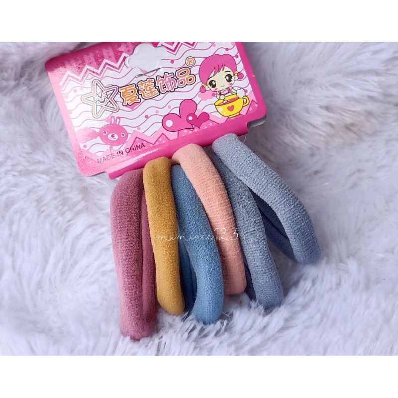 KUNCIR RAMBUT WANITA/ IKAT RAMBUT WARNA PASTEL/ IKAT RAMBUT SET-H