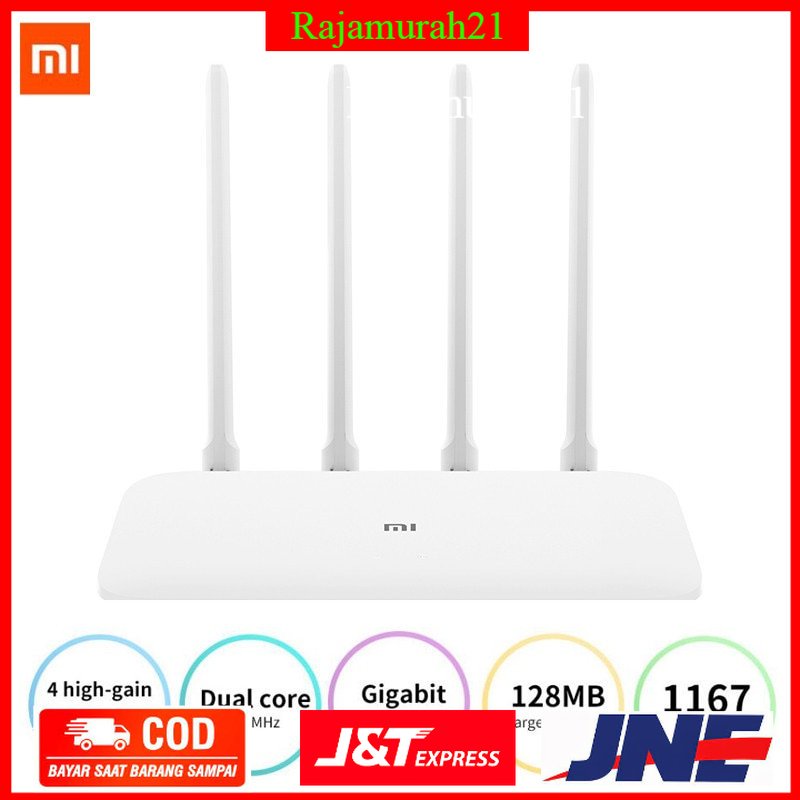 Mi Router 4A Gigabit Edition Dual Core AC1200 IEEE 802.11AC 4 Antena - XONA0LWH