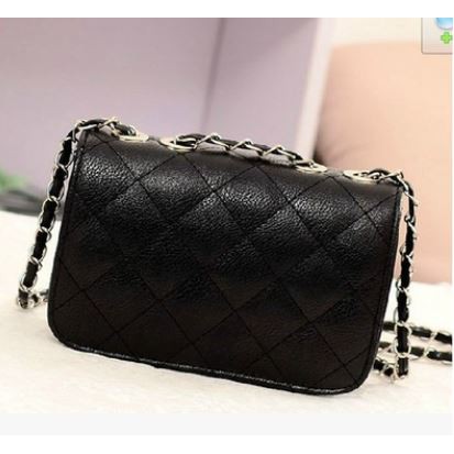 TAS SELEMPANG WANITA KULIT IMPORT HITAM MALEA TA006B5 MURAH PREMIUM GOLD RANTAI KEKINIAN MEWAH BATAM FASHION SLING BAG