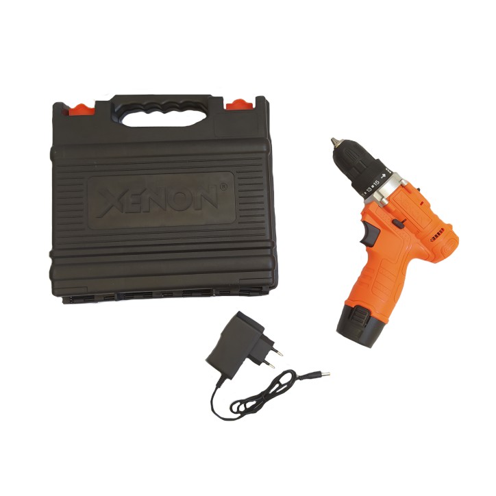 XENON Mesin Bor Cordless Mesin Bor Cas Charger 12V Cordless Drill 1 Baterai Charger CDD 500E