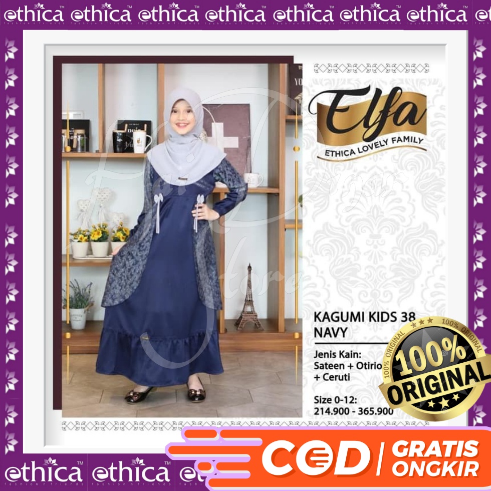 [Baru] Ethica Gamis Muslimah Anak Kagumi Kids 38 Ready
