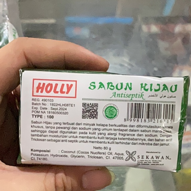 SABUN HIJAU HOLLY 80gram