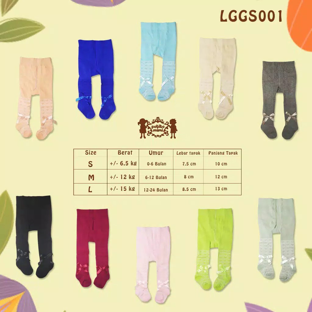 Petite Mimi - Baby Legging Polos Pita Warna Random