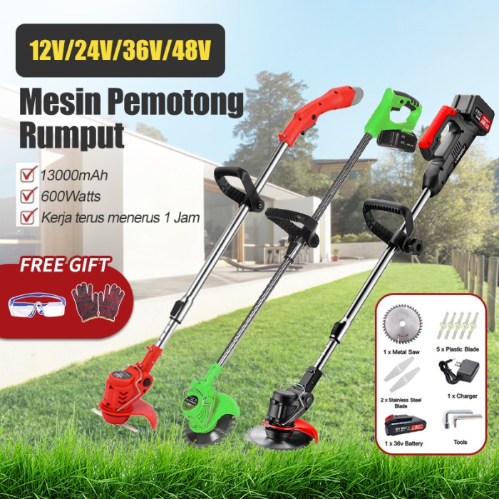 Mesin potong rumput 12V/48V Mesin Pemotong Rumput mesin rumput baterai