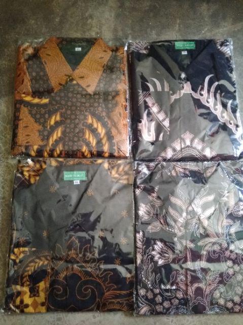 Kapal Kandas Sogan Kemeja Batik Pria Full Furing Katun Sragenan