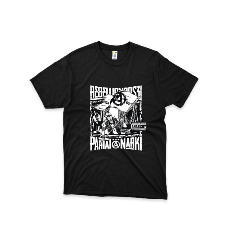 kaos "rebellion rose" partai anarki / punkrock oldskool