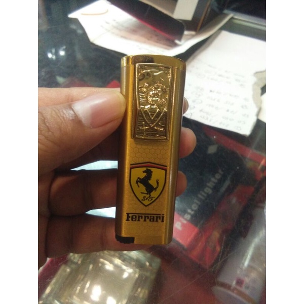 Cod Korek Api Gass Ferrari strap gold Korek Api bara Mewah