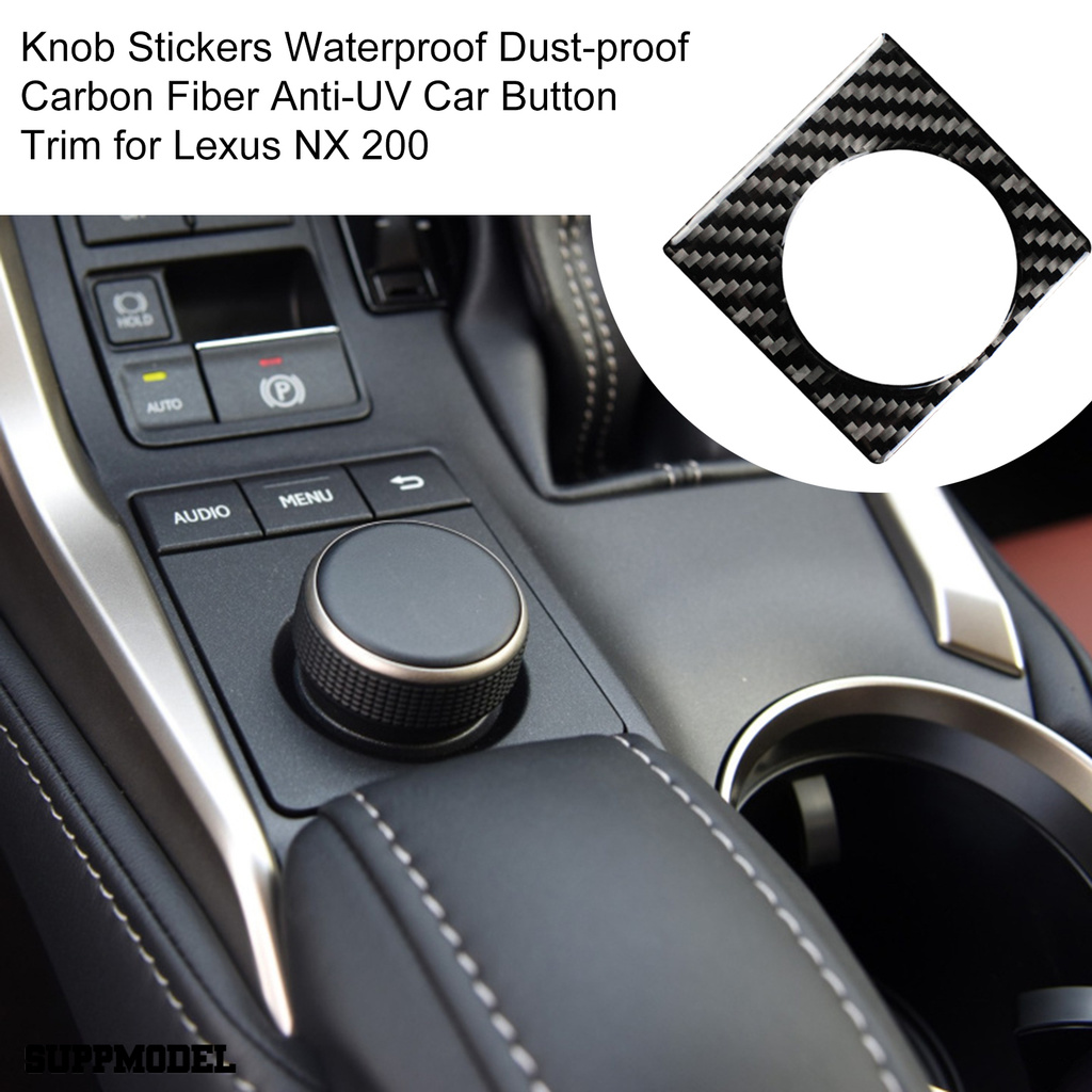 Smodel Stiker Knob Anti Air / Debu / Uv Bahan Carbon Fiber Untuk Mobil Lexus Nx 200