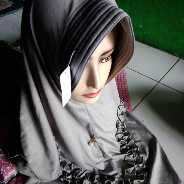 jilbab instan rempel manik