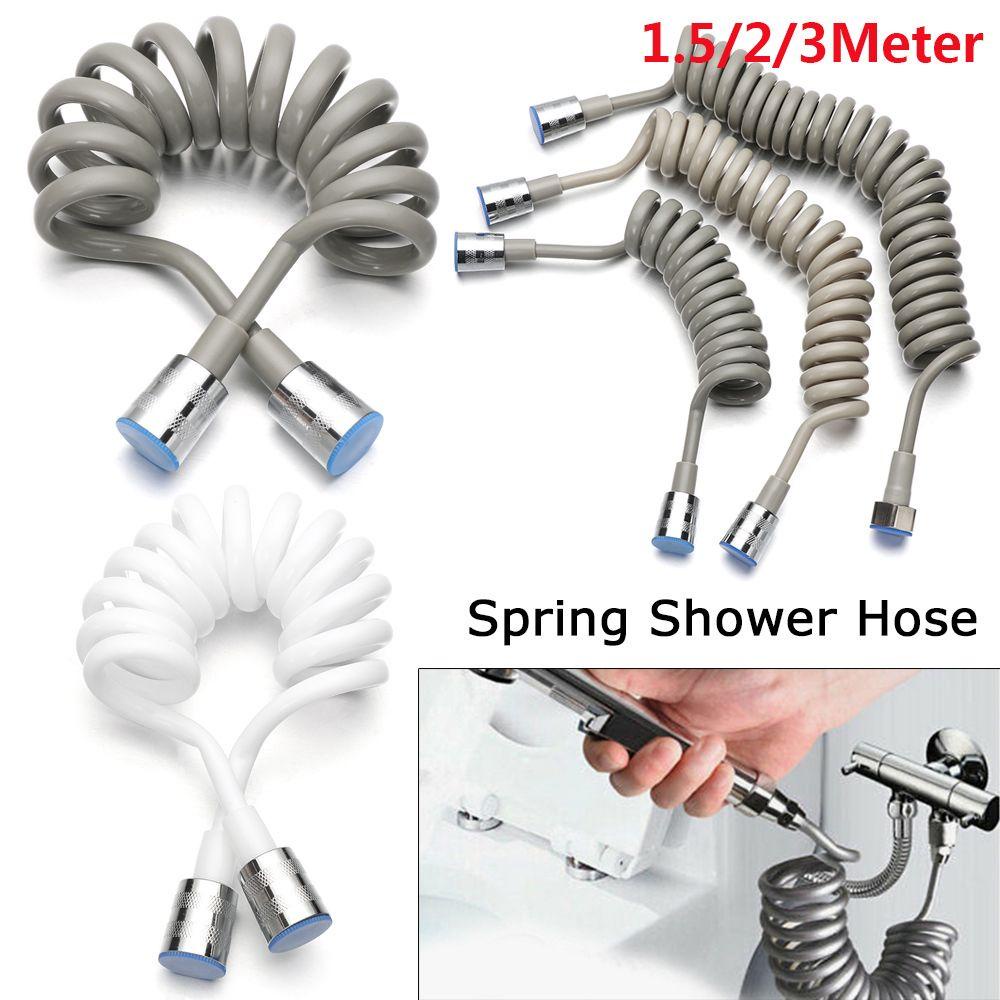 Preva 1.5/2 /3meter Spring Shower Hose Retractable Telephone Line Style Fleksibel Aksesori Kamar Mandi Ledeng Air