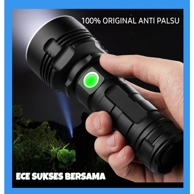 [100%ORIGINAL] Senter LED USB Rechargeable L2 & P70 XHP50 25W 1000 Lumens