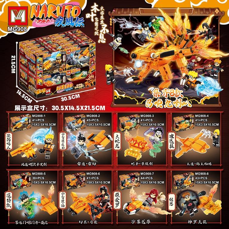Brick Minifigures Narutoes & Kurama Combine Set - Koleksi Ninja Kyuubi