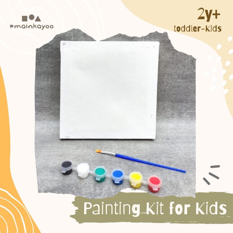 PAINTING KIT for Kids - Paket Melukis untuk Anak - Mainan Sensory Edukasi Montessori