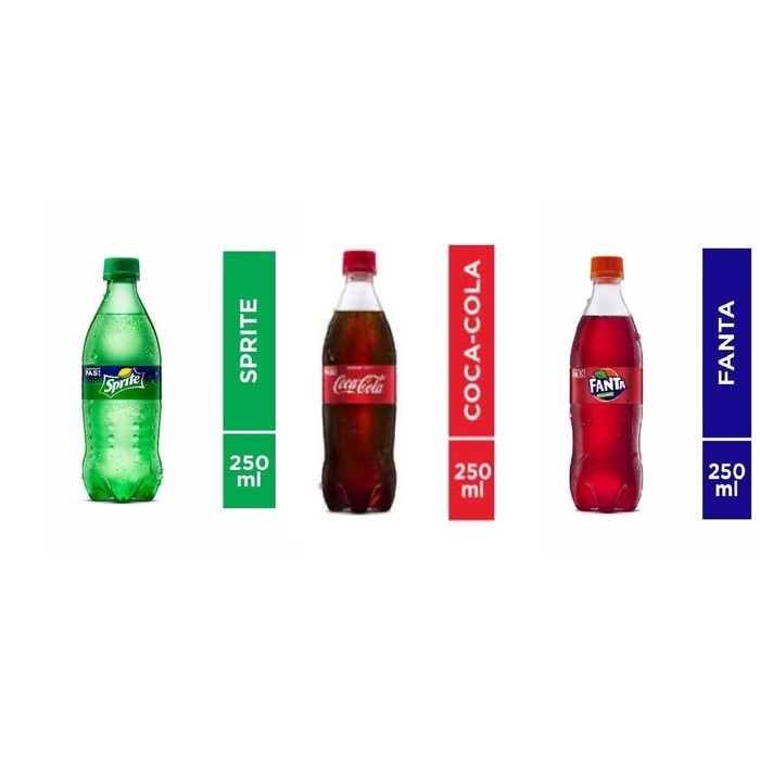 

Fanta, Cocacola, Sprite 250 Ml Isi 12 Pcs Per Karton