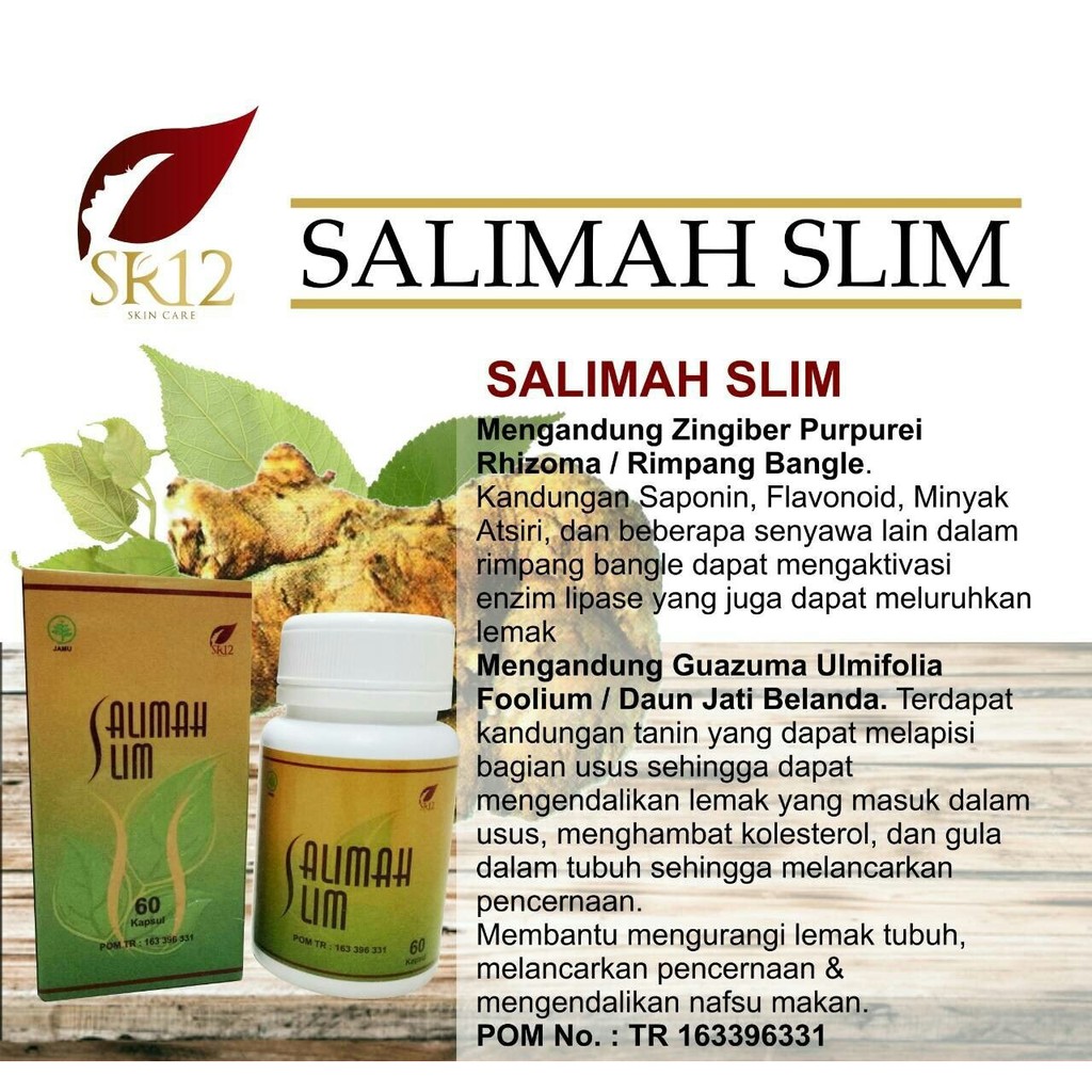 SR12 Salimah Slim  Obat  Diet  Herbal Penurun Berat Badan 