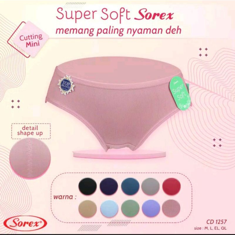 Celana Dalam Wanita Sorex 1257 / CD Wanita Super Soft Sorex 1257 ( BARU)