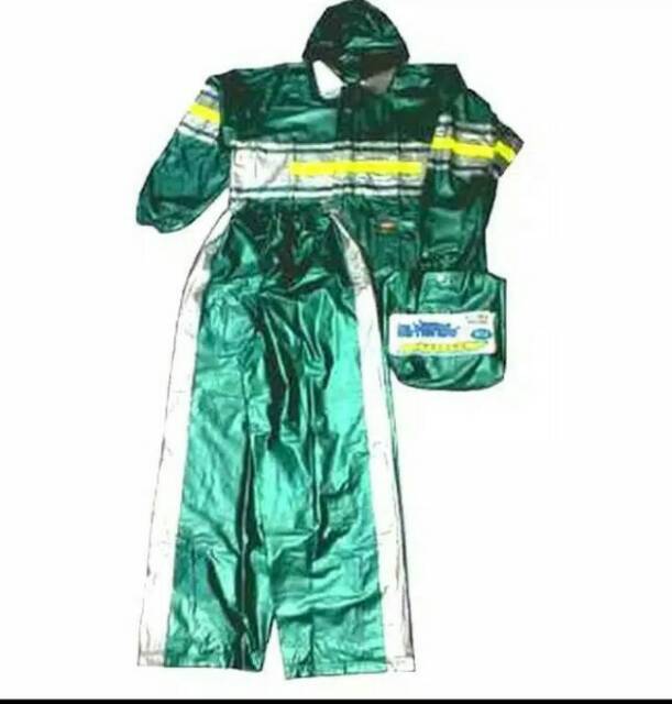 Jas Hujan Pria Wanita Dewasa Elmundo PVC Setelan Jaket Celana