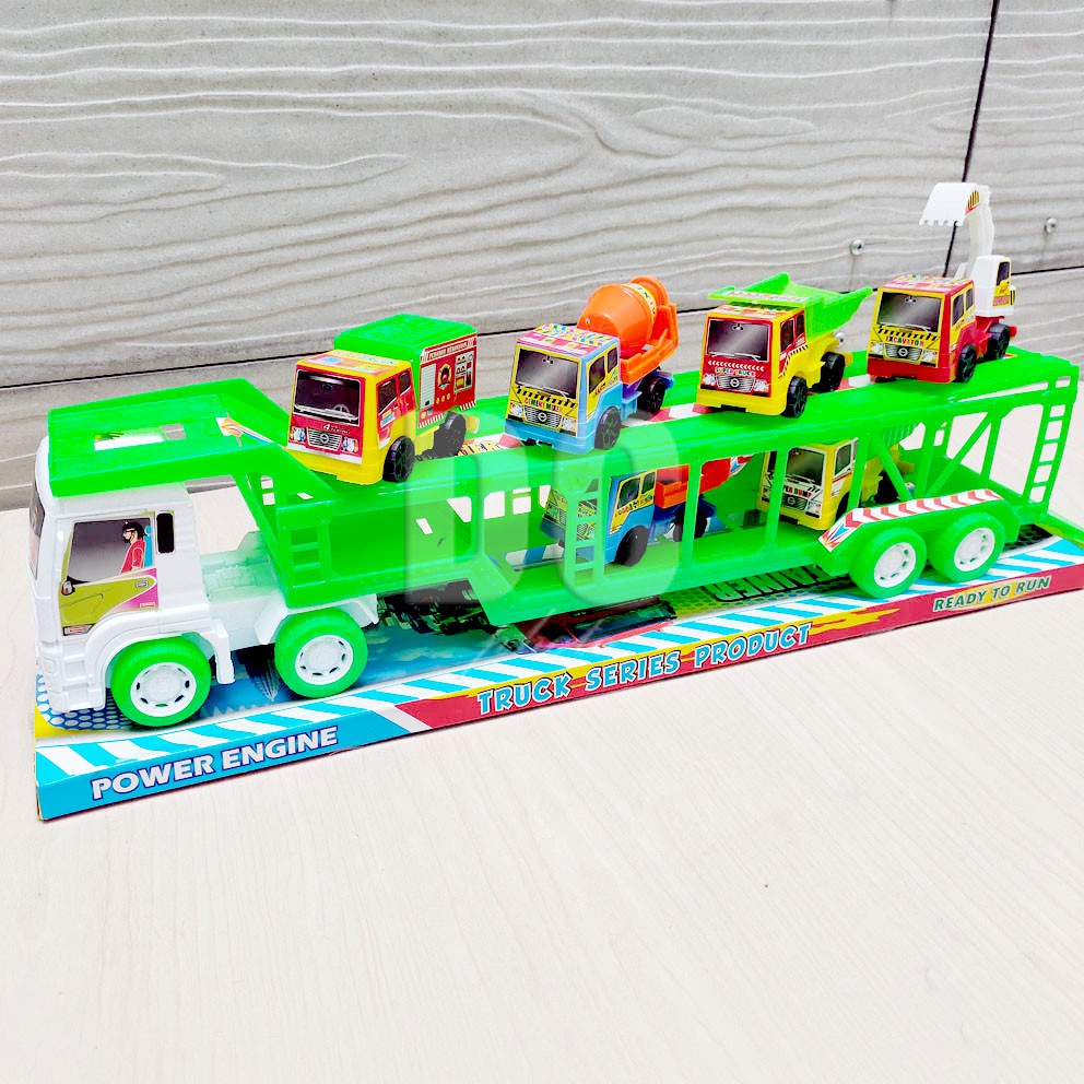 ST 2113 - Mainan Truk Scania Kontainer Motifity Tronton Besar muat mobil Kontruksi bangunan isi 6 PC