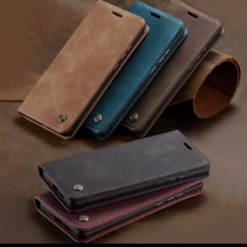case oppo reno 6 / reno 6 5G / reno 4  casing dompet slot kartu kulit original leather