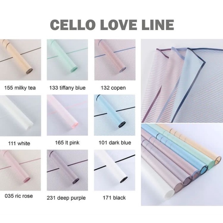 

(1 Pack/20 lembar) Cellophane love line, Buket Bunga
