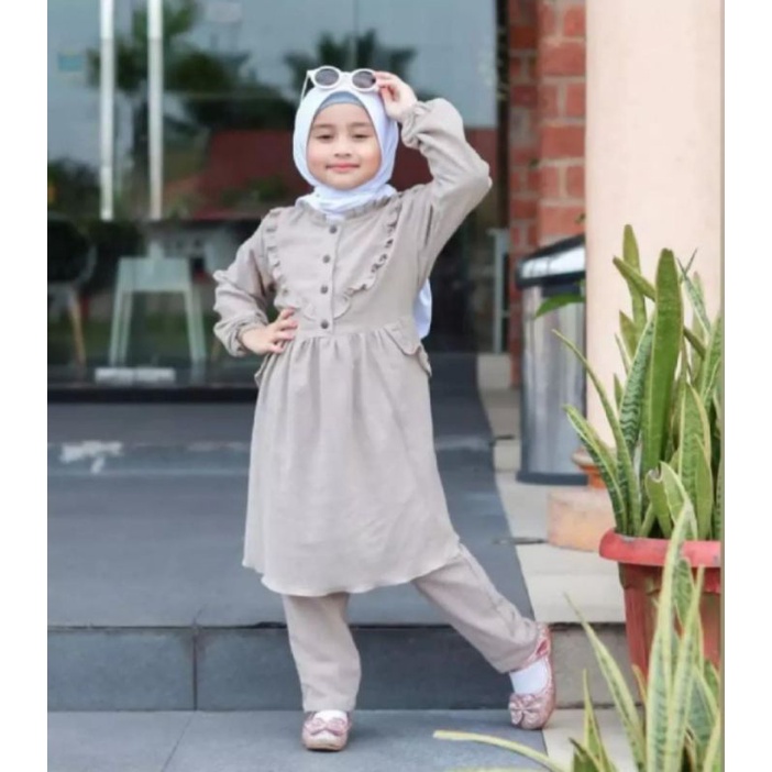 one set anak eliza terbaru / setelan anak kantong / baju setelan anak anak