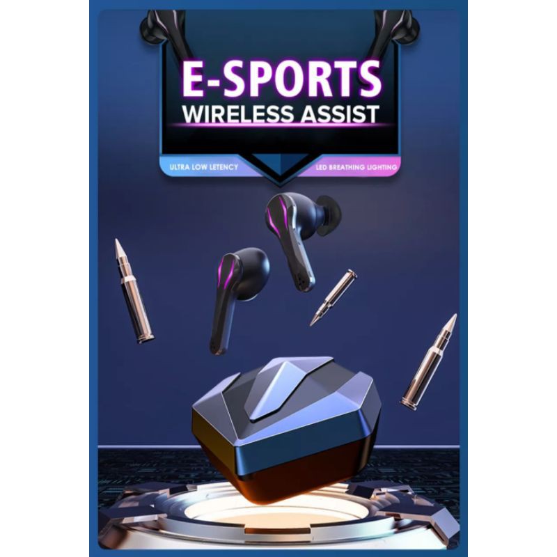 ZNT GamePods Max Gaming Wireless Airbuds TWS Gen2 Ultra Low Latency