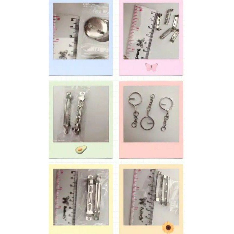 PENITI BROS PITA HIJAB piringan BULAT RING G Besi GANTUNGAN KUNCI craft  prakarya jepitan rambut