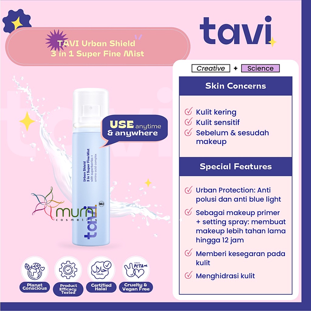 TAVI URBAN SHIELD 3IN1 SUPER FINE MIST 90ML