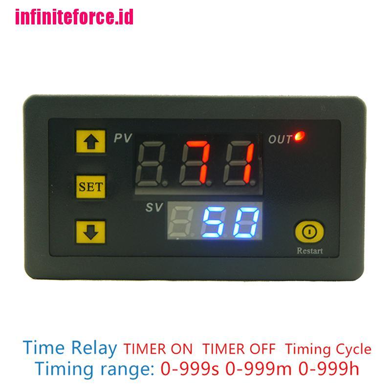 DC 12V 20A Digital Display Time Delay Relay Timing Timer Cycling Module 0-999h