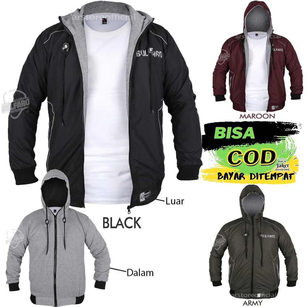 Jaket Bolak Balik Original Bulfaro Bordir