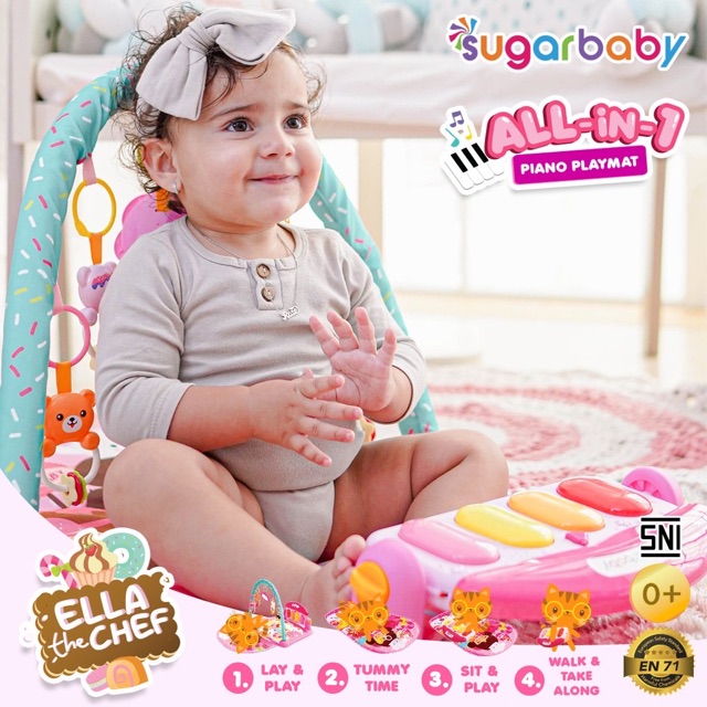 Sugar Baby All in 1 Piano Playmat - Mainan Bayi/playmat bayi/Sugar baby day &amp; nite piano playmat