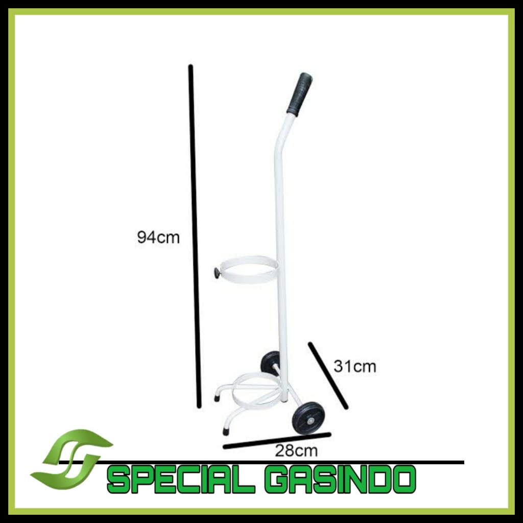 Jual Murah Trolly tabung Oksigen ukuran 1 m3