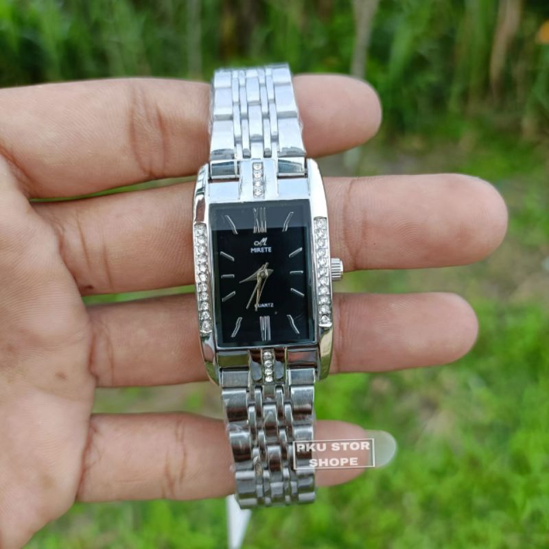 Jam Tangan Wanita Fashion Rantai Stainliss Jam mewah Formal Permata Anti Air || Jam Tangan Wanita murah || Jam Tangan Wanita Analog Quartz