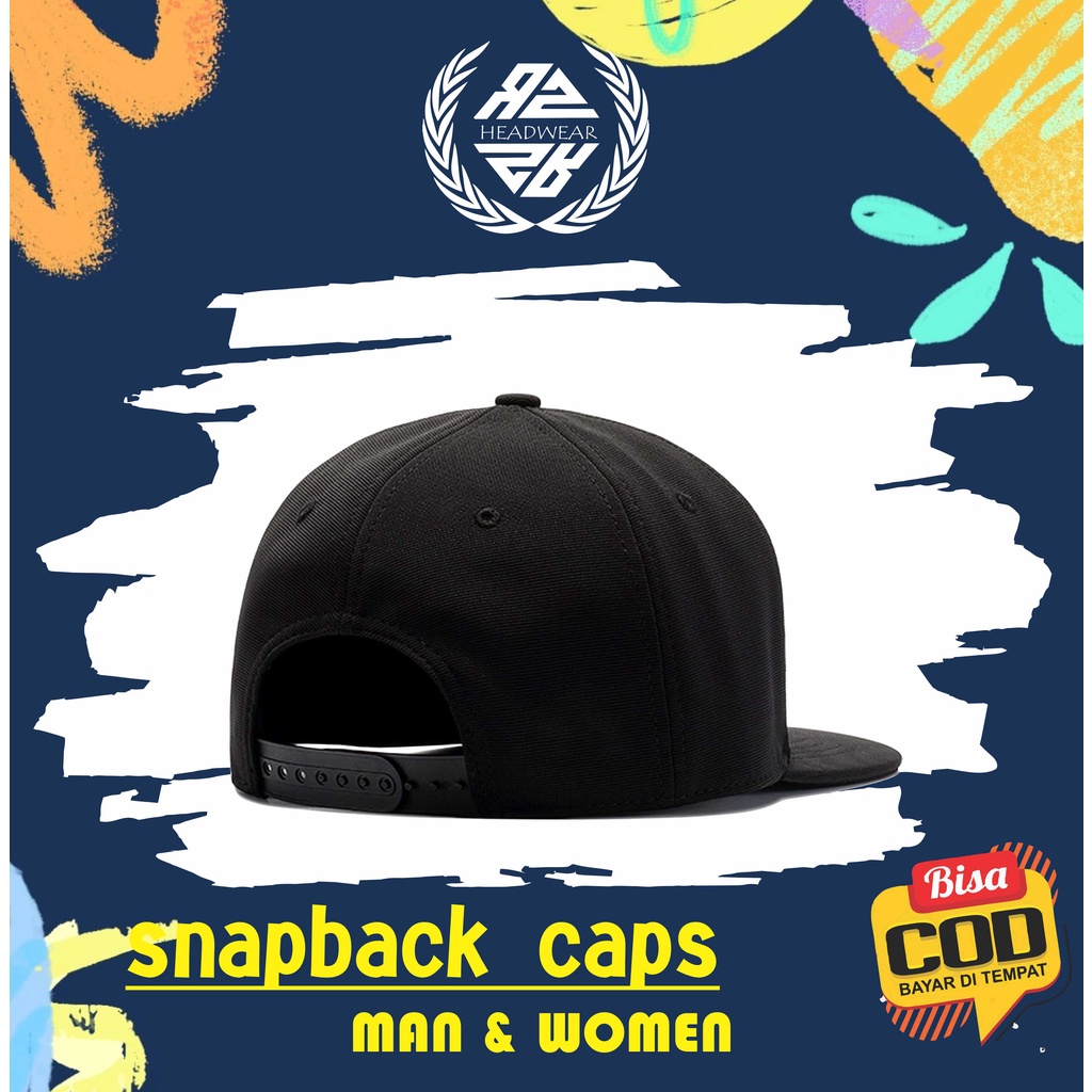 Rzheadwear Topi Snapback Pria Dewasa Original Logo Wolf