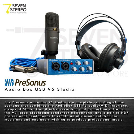 PreSonus Audio Box USB96 Studio Paket Home Recording